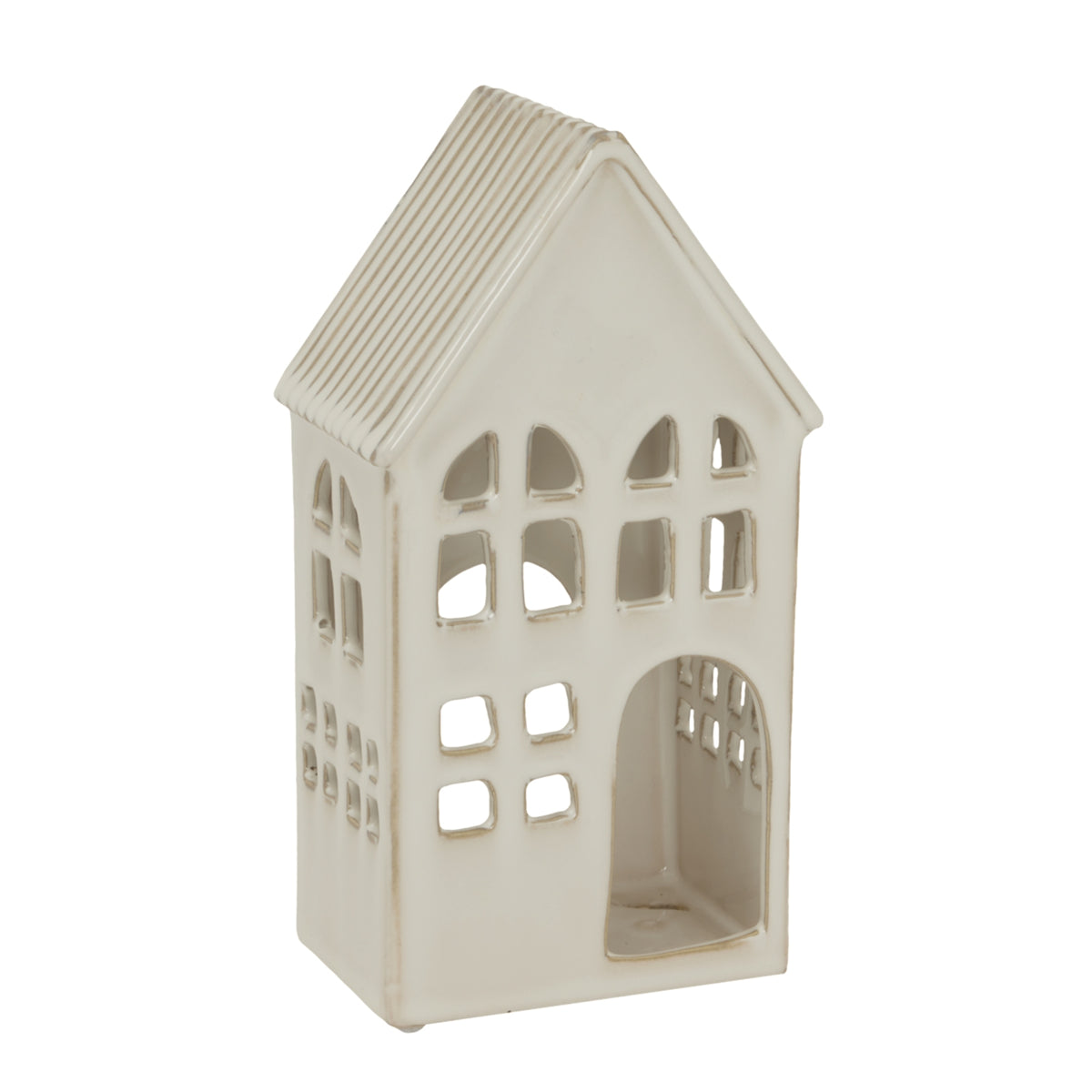 White Ceramic House Tea Light Holder - PLAINLY DOES IT