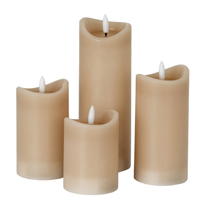 Luxe Collection Natural Glow 2.75x5 Taupe Melted LED Candle