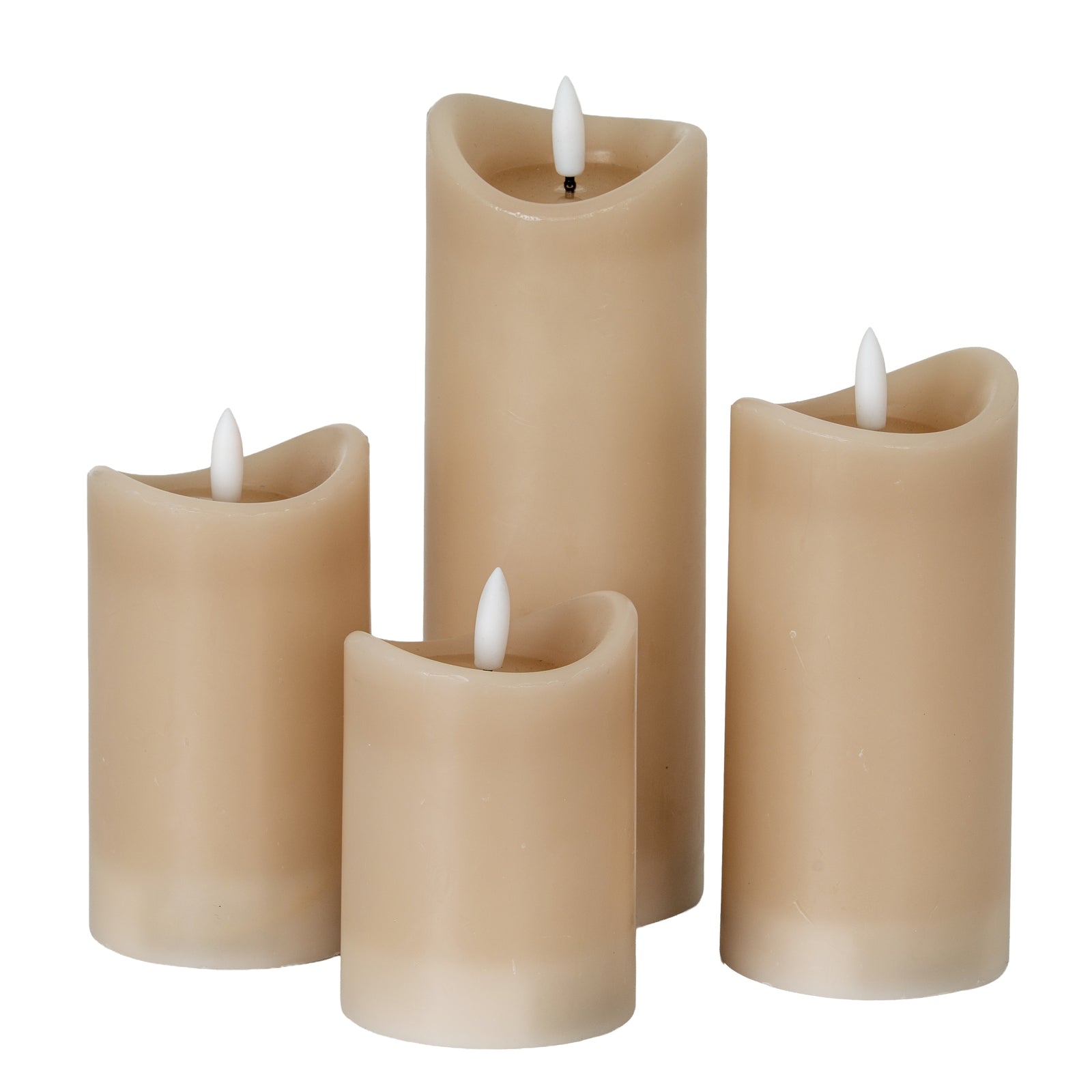 Luxe Collection Natural Glow 2.75x6 Taupe Melted LED Candle