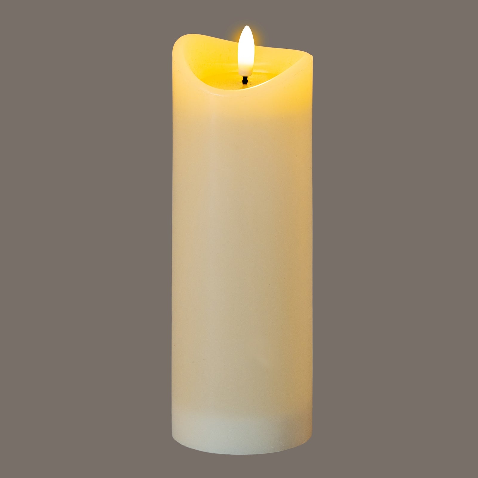 Luxe Collection Natural Glow 2.75x8 Cream Melted LED Candle