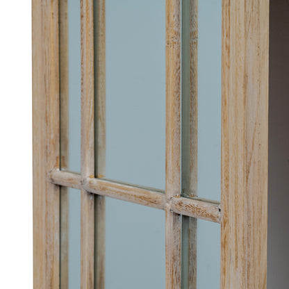 Washed Wood Tall Arched Window Mirror - PLAINLY DOES IT