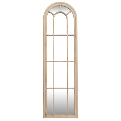 Washed Wood Tall Arched Window Mirror - PLAINLY DOES IT