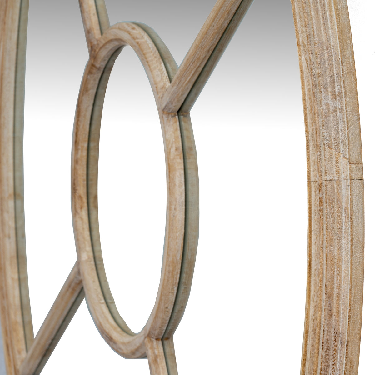 Washed Wood Round Window Mirror - PLAINLY DOES IT