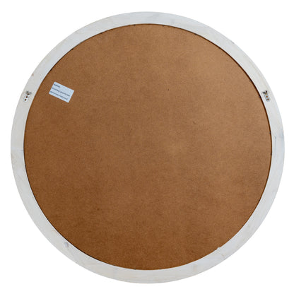 Washed Wood Round Window Mirror - PLAINLY DOES IT