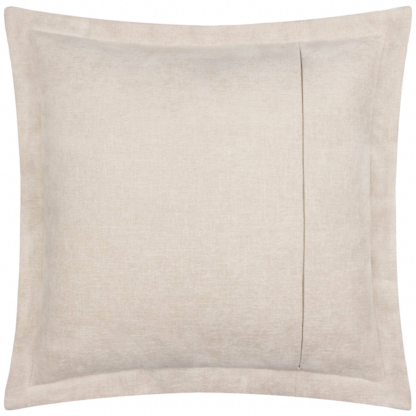 Dune Chenille Cushion - Natural, Feather Filled, 50 × 50cm