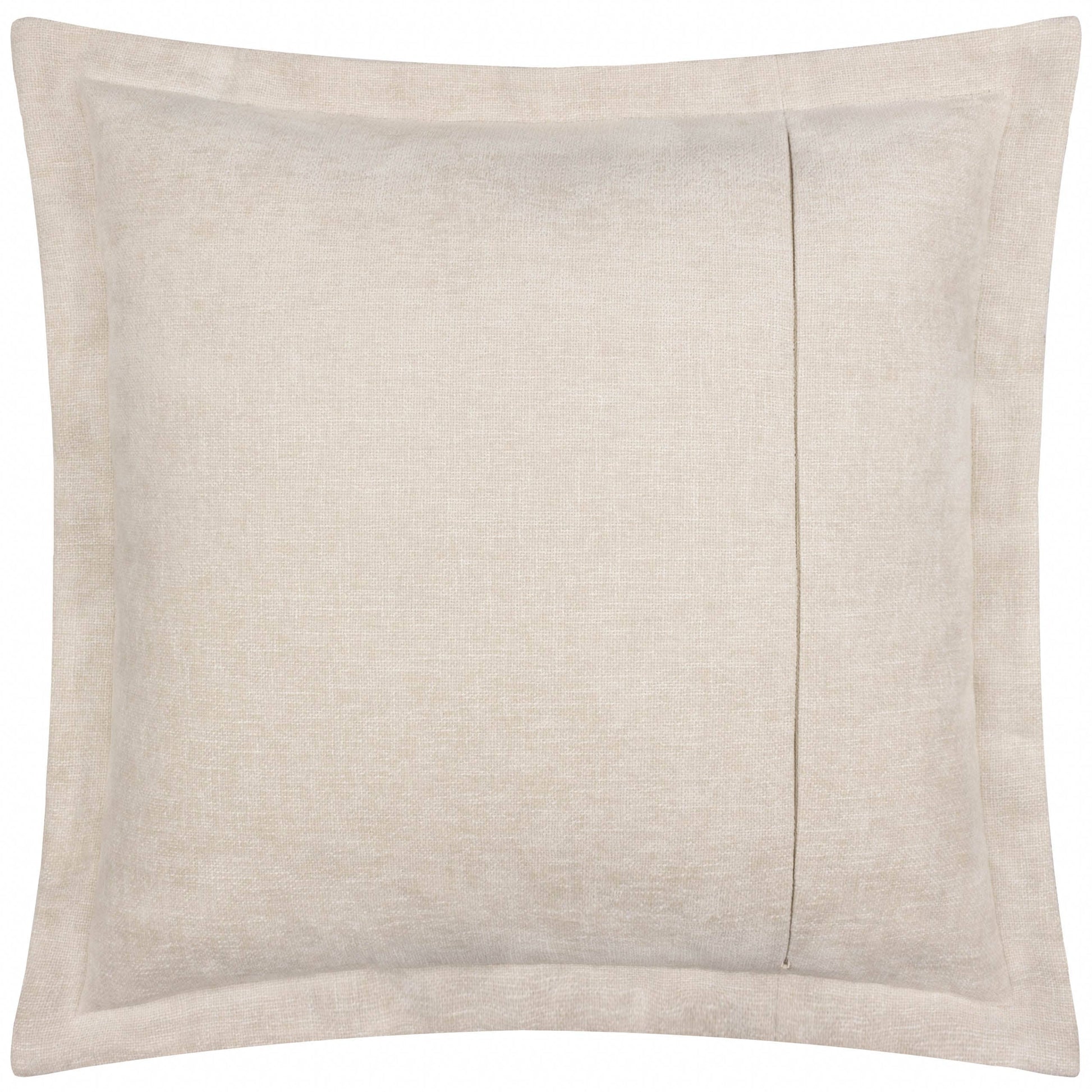 Dune Chenille Cushion - Natural, Feather Filled, 50 × 50cm
