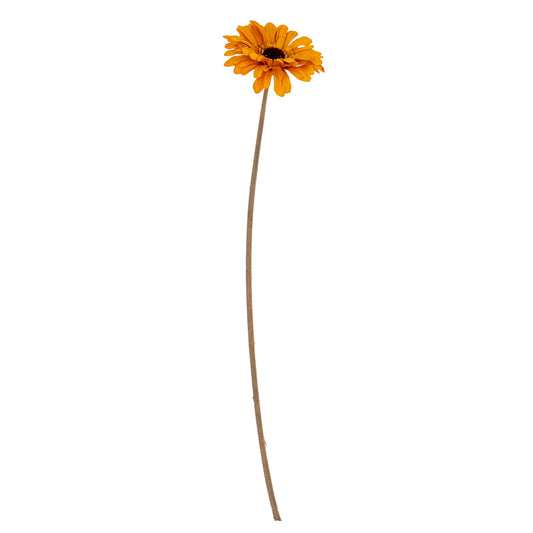 Orange Faux Gerbera Stem - PLAINLY DOES IT