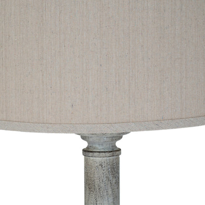 Close-up of a textured lampshade on a white background