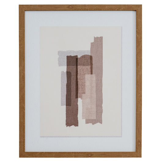 Terran Art Mounted In Wooden Frame