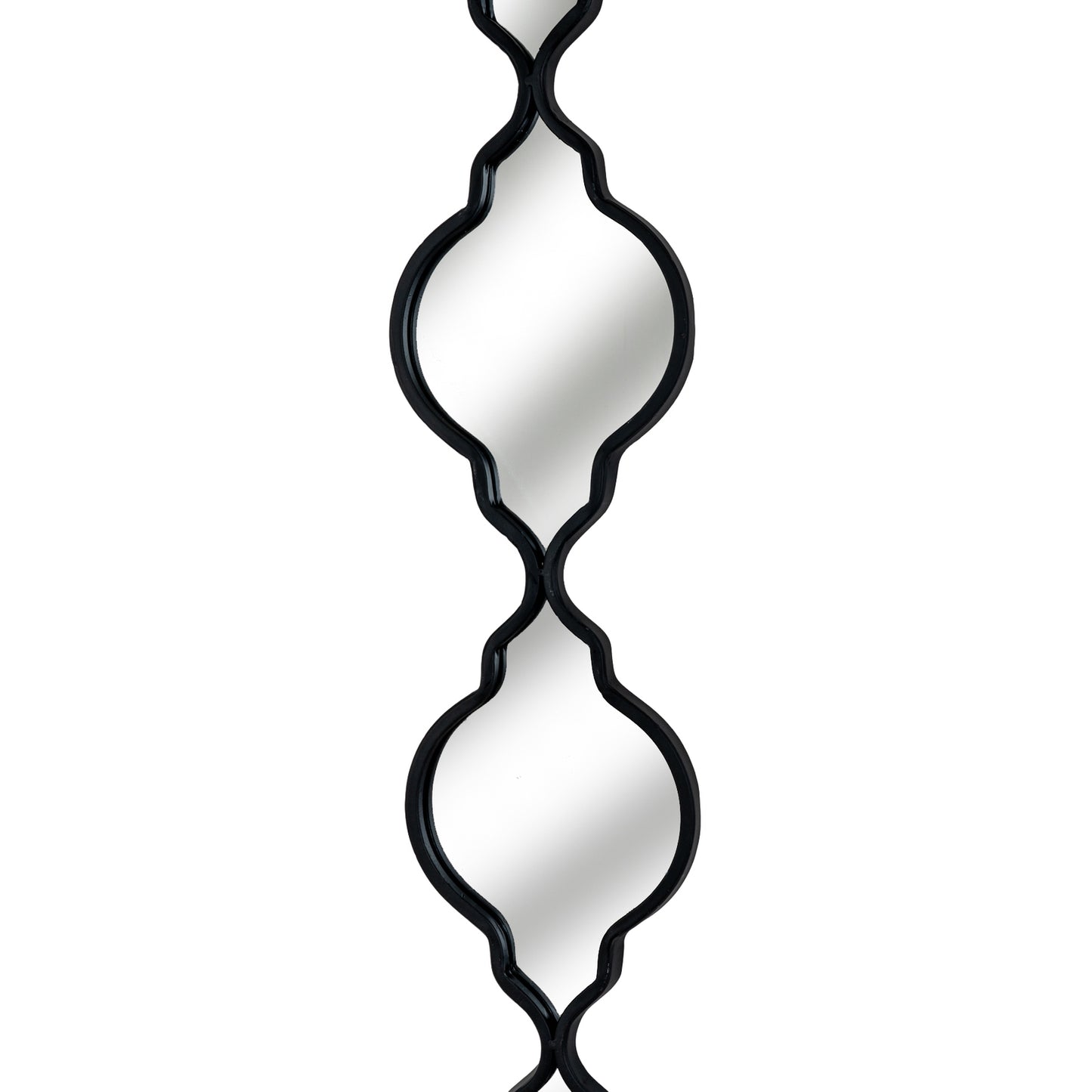 Black Quarterfoil Decorative Hanging Mirror