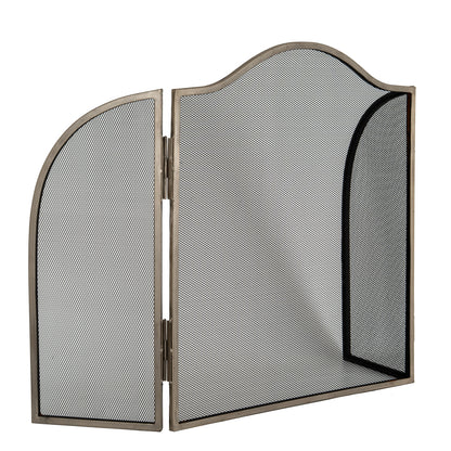 Antiqued Silver Fire Screen