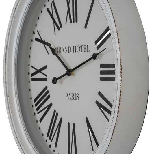 Hotel Paris White Clock With Glass