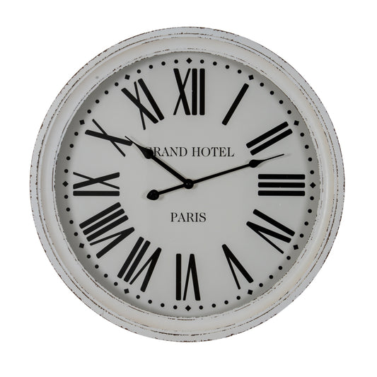 Hotel Paris White Clock With Glass