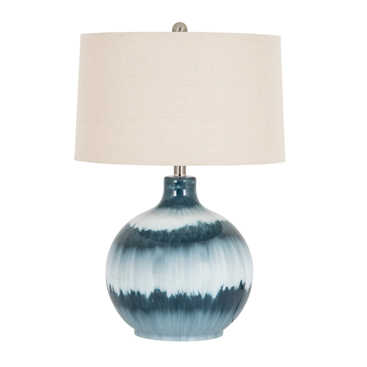 Ocean Shadows Table Lamp With Linen Shade - PLAINLY DOES IT
