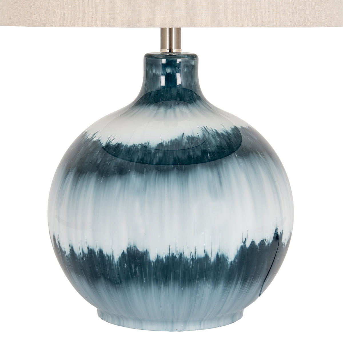 Ocean Shadows Table Lamp With Linen Shade - PLAINLY DOES IT