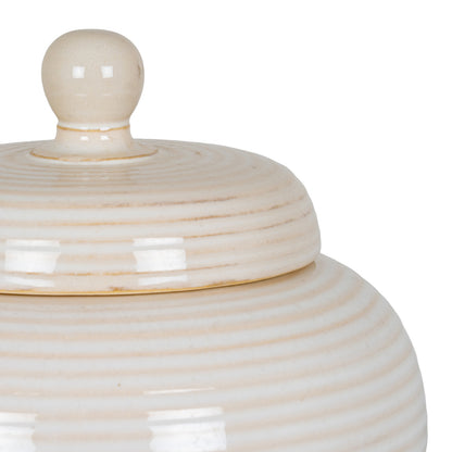 Neva Small Lidded Ceramic Jar - PLAINLY DOES IT