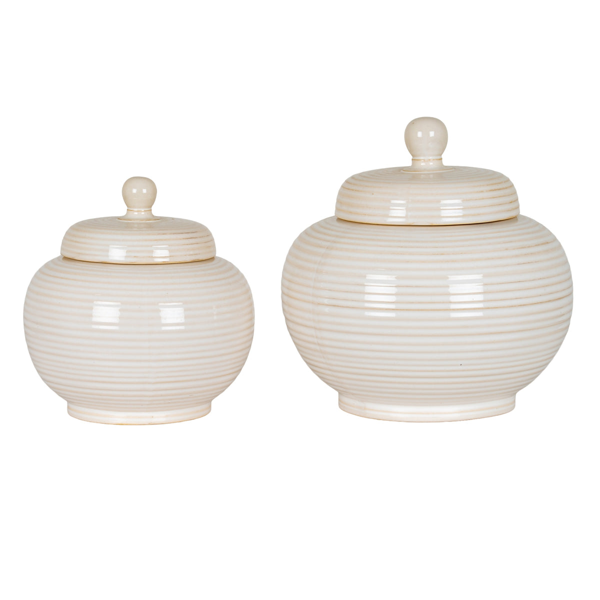 Neva Small Lidded Ceramic Jar - PLAINLY DOES IT