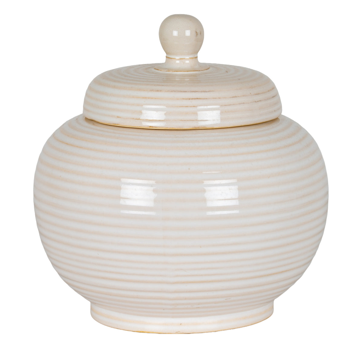 Neva Small Lidded Ceramic Jar - PLAINLY DOES IT