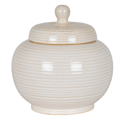Neva Small Lidded Ceramic Jar - PLAINLY DOES IT