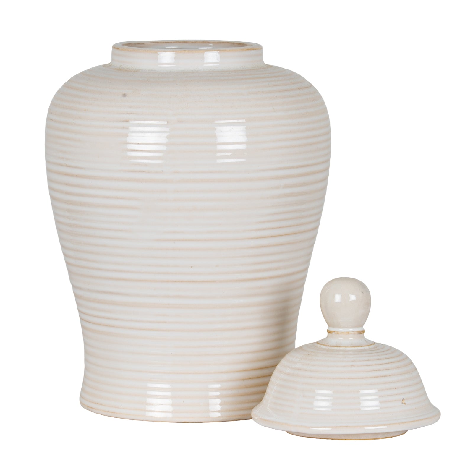 Neva Lidded Ceramic Ginger Jar
