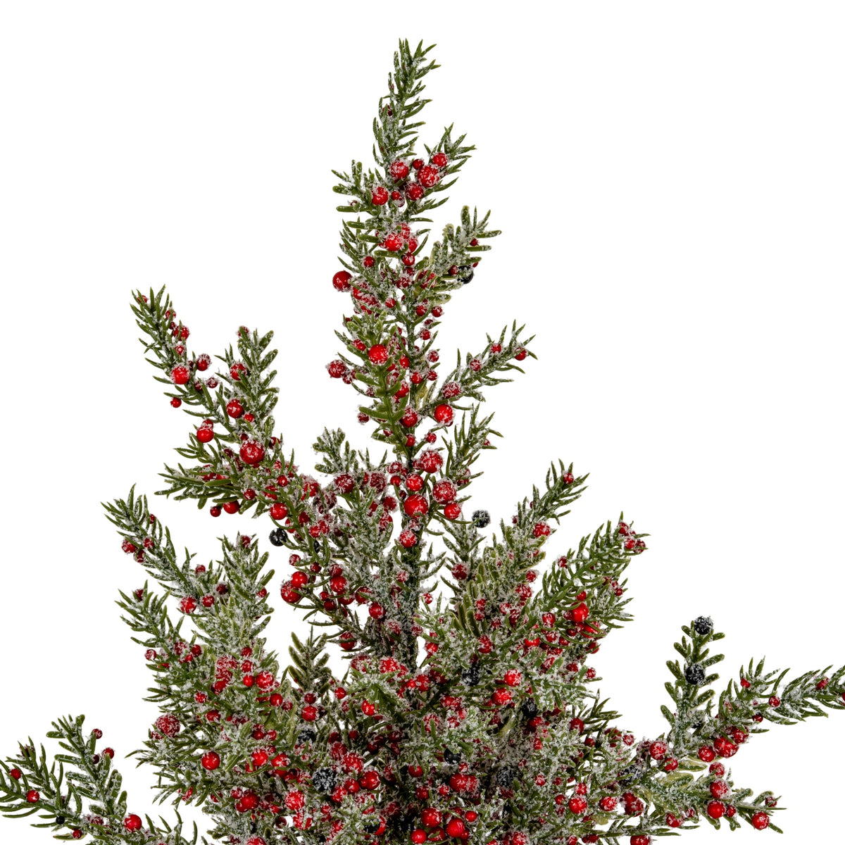Large Frosted Winter Berry Tree On Wooden Block - PLAINLY DOES IT