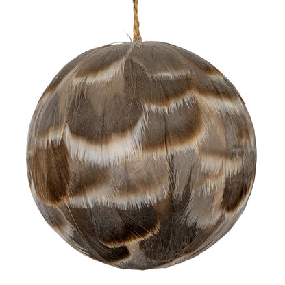 Medium Fawn Feathered Bauble - PLAINLY DOES IT