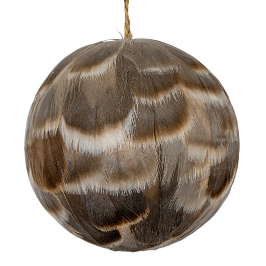 Medium Fawn Feathered Bauble - PLAINLY DOES IT