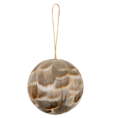 Medium Fawn Feathered Bauble - PLAINLY DOES IT