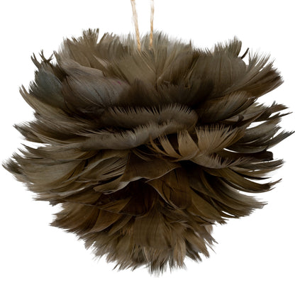 Medium Fawn Feather Ball Decoration - PLAINLY DOES IT
