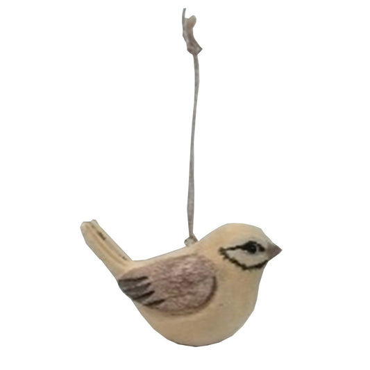 Wooden Winter Bird Decoration - PLAINLY DOES IT