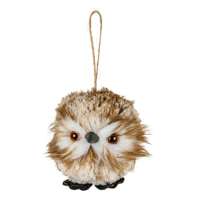 Feather Winter Owl Decoration - PLAINLY DOES IT