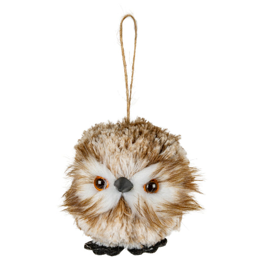 Feather Winter Owl Decoration - PLAINLY DOES IT