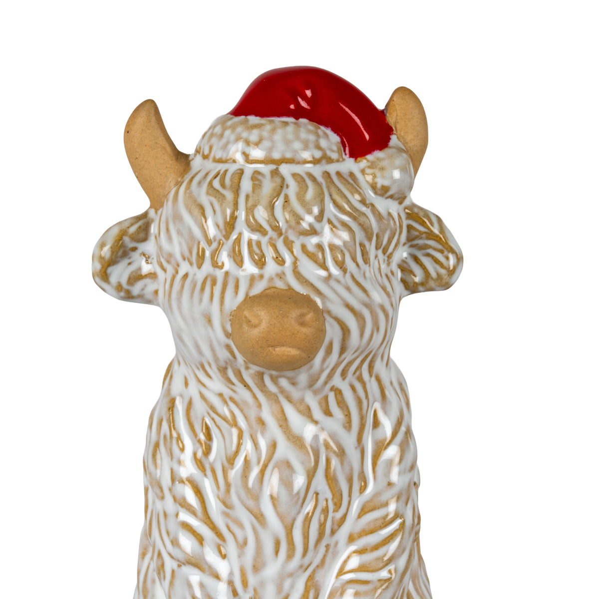 Merry Moo Ceramic Cow Ornament - PLAINLY DOES IT