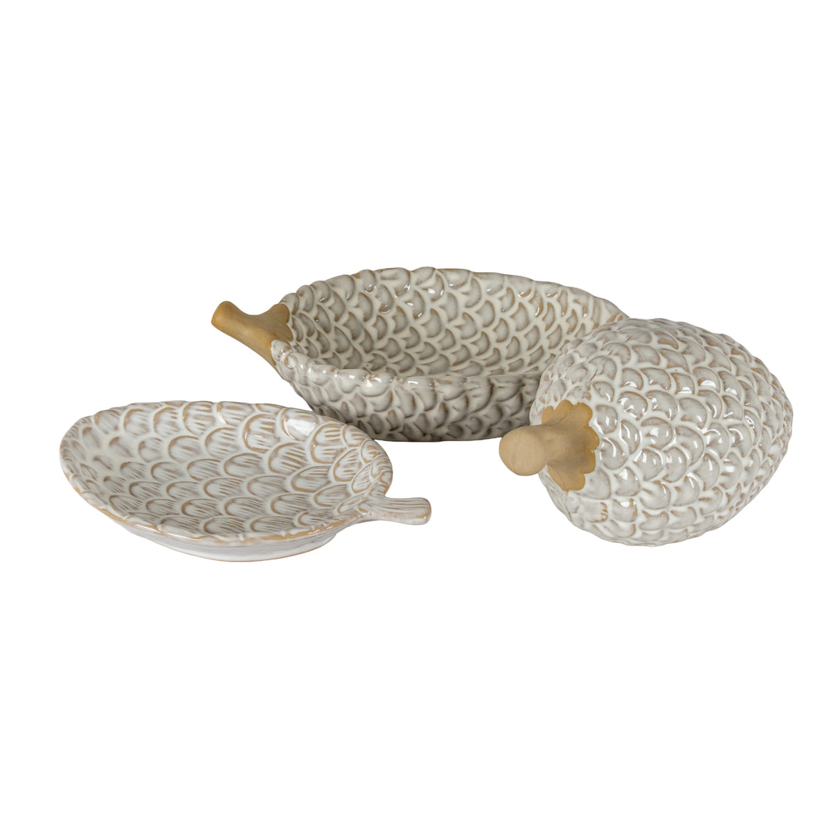 Alora Ceramic Pinecone Medium Dish - PLAINLY DOES IT