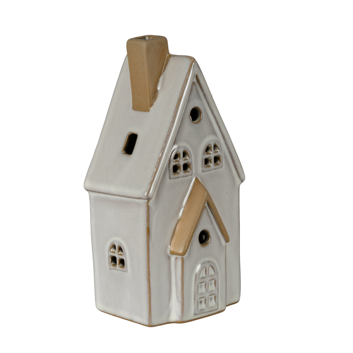 Alora Ceramic Medium Townhouse With LED Light - PLAINLY DOES IT