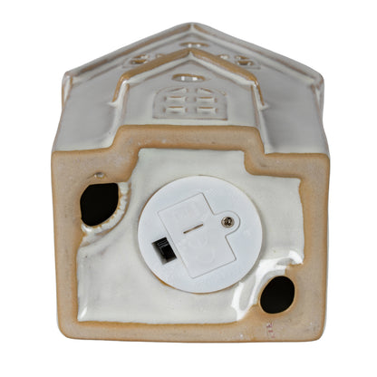 Alora Ceramic Medium Townhouse With LED Light - PLAINLY DOES IT