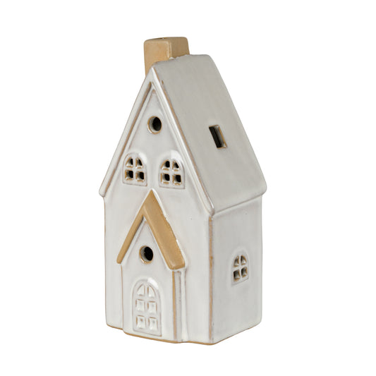 Alora Ceramic Medium Townhouse With LED Light - PLAINLY DOES IT