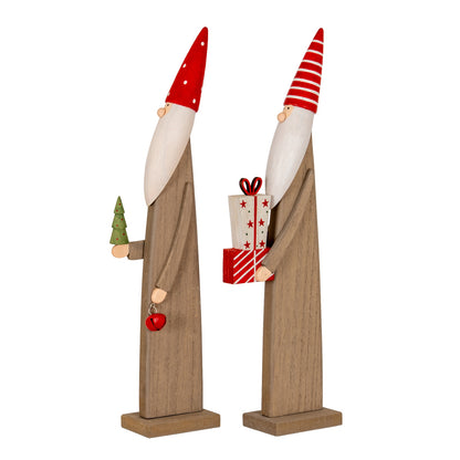 Wooden Festive Elf with Presents - PLAINLY DOES IT