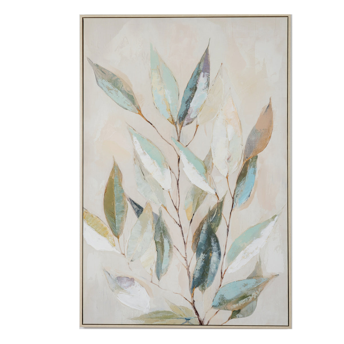 Willow Light Handpainted Canvas in Frame - PLAINLY DOES IT