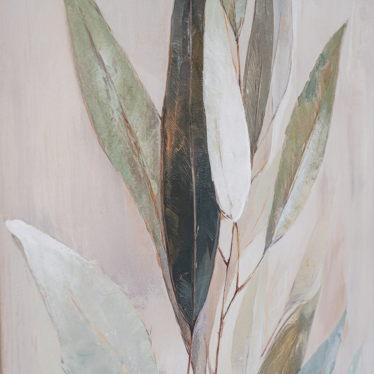 Willow Shade Handpainted Canvas in Frame - PLAINLY DOES IT
