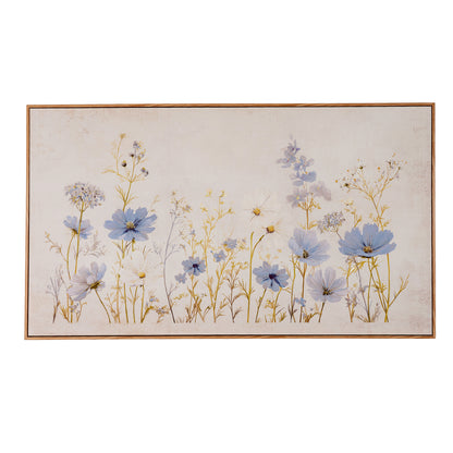 Wildflower Meadow Hand Painted Canvas in Frame