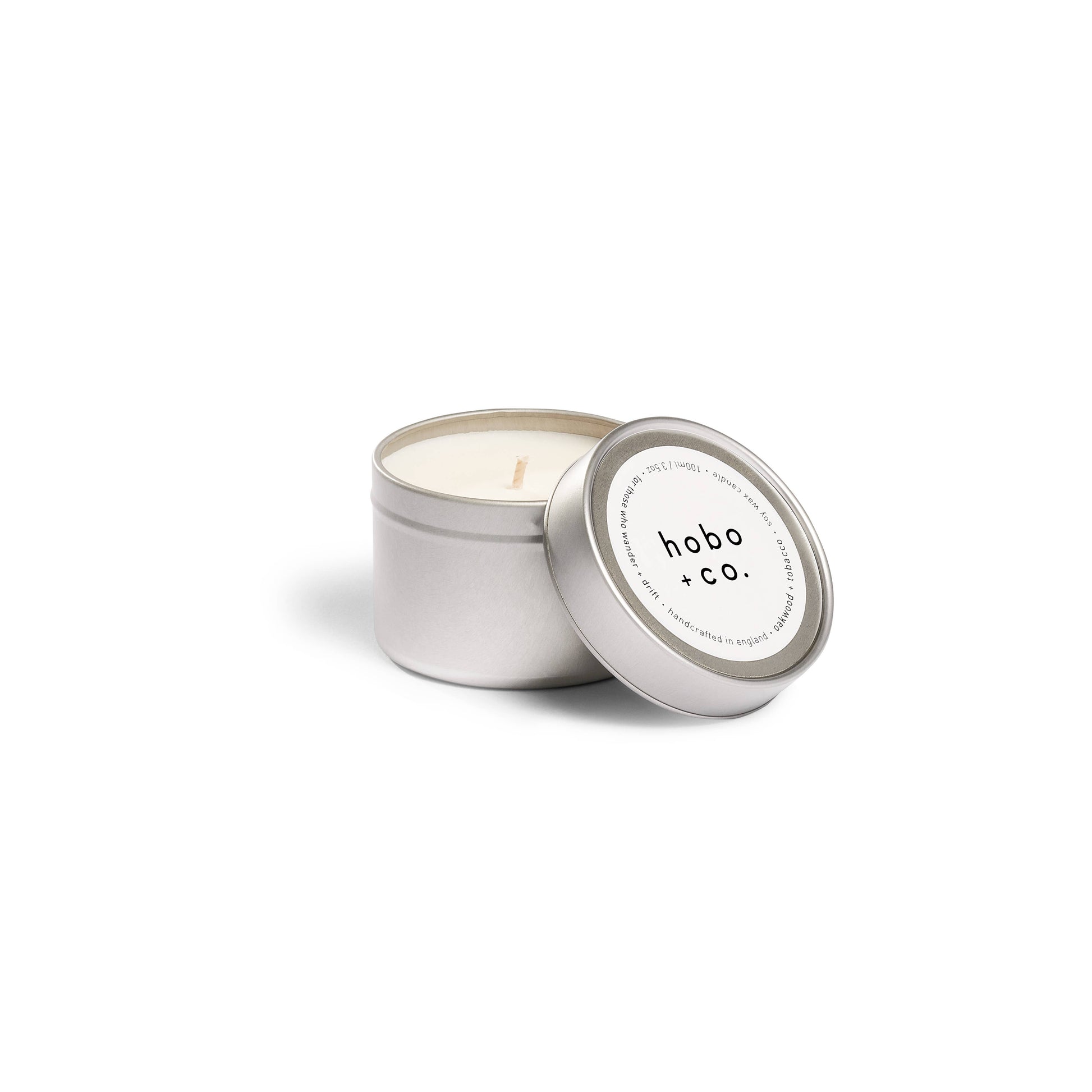 Oakwood & Tobacco Travel Tin Soy Candle