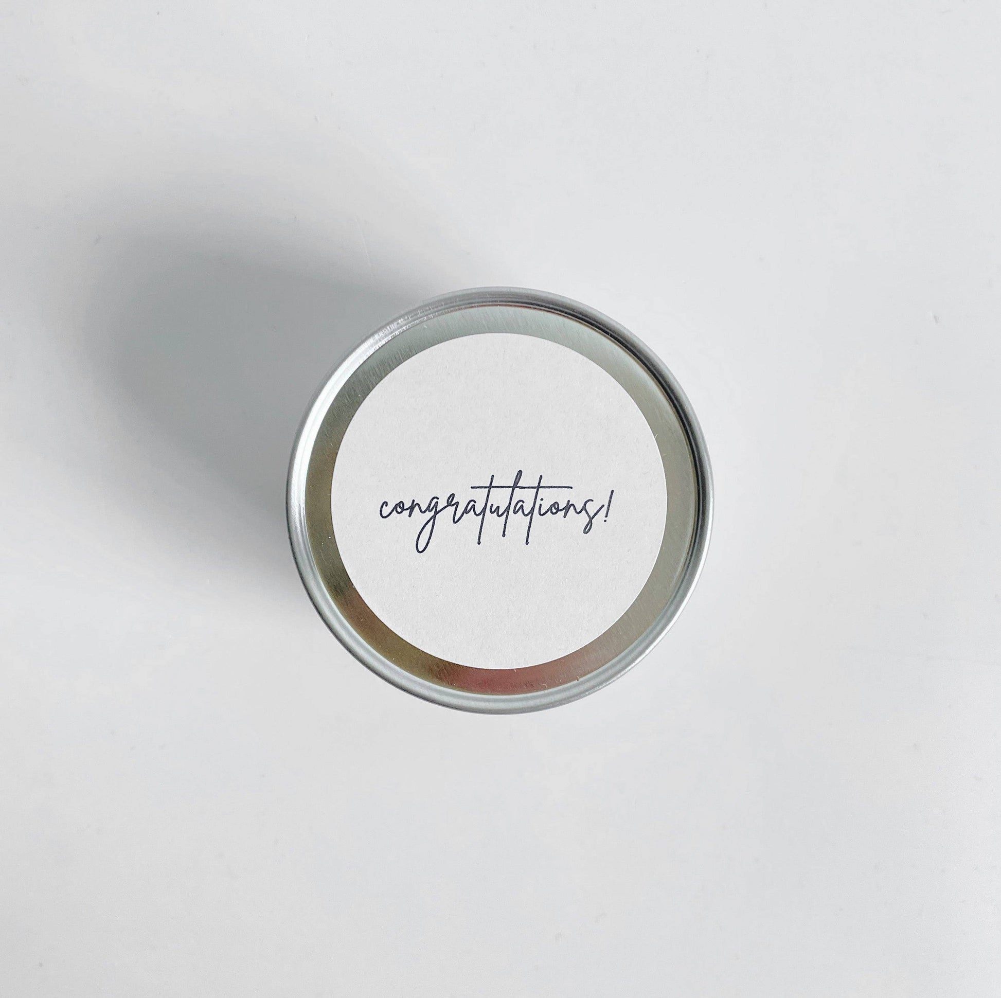 Congratulations Scented Soy Travel Tin Candle