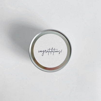Congratulations Scented Soy Travel Tin Candle