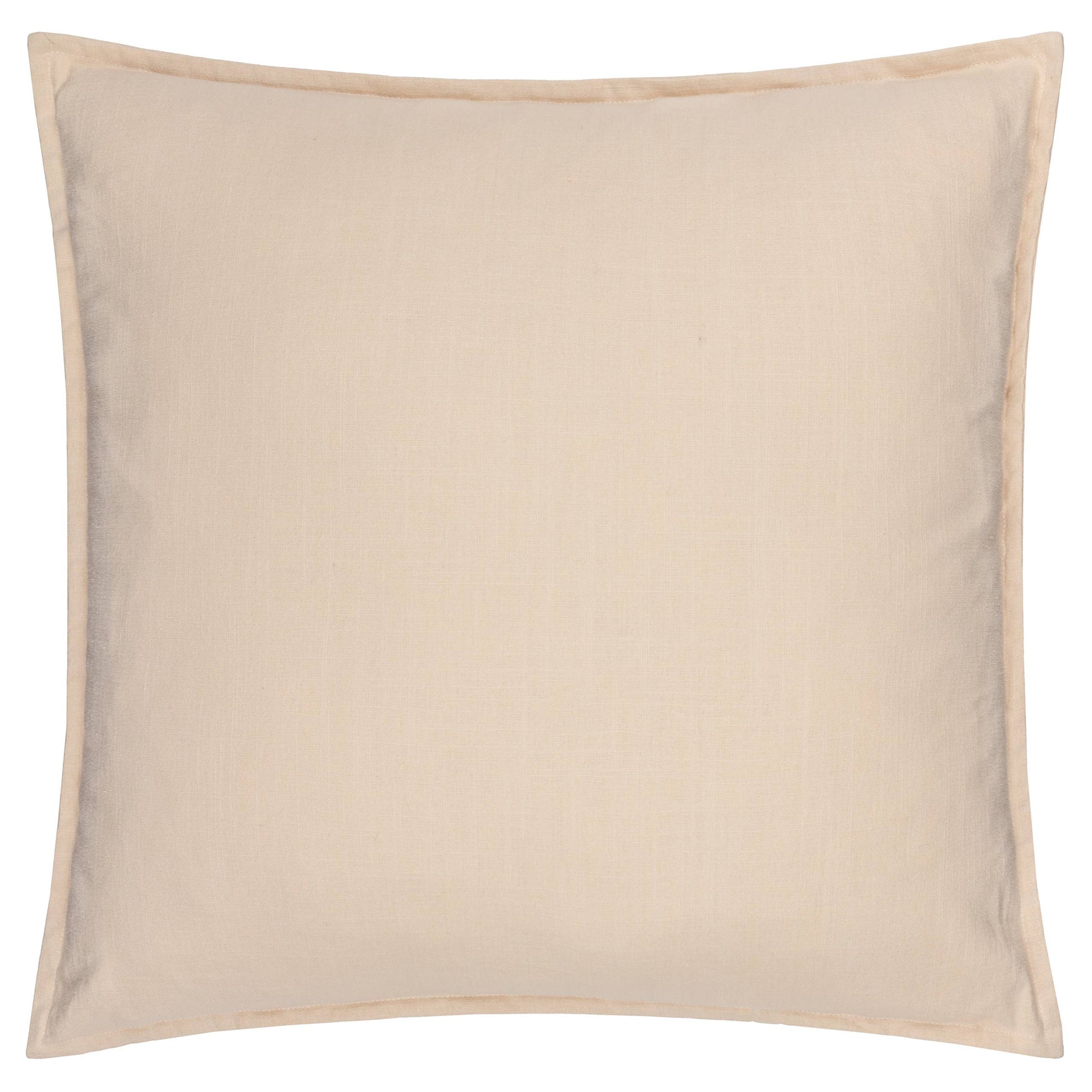 Slub Cotton Cushion - Linen, Feather Filled, 50 × 50cm