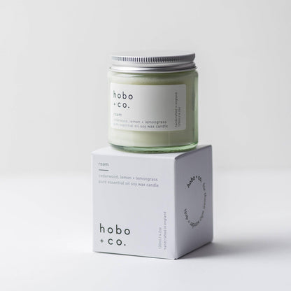 Roam Cedarwood, Lemon & Lemongrass Essential Oil Soy Candle, 120ml
