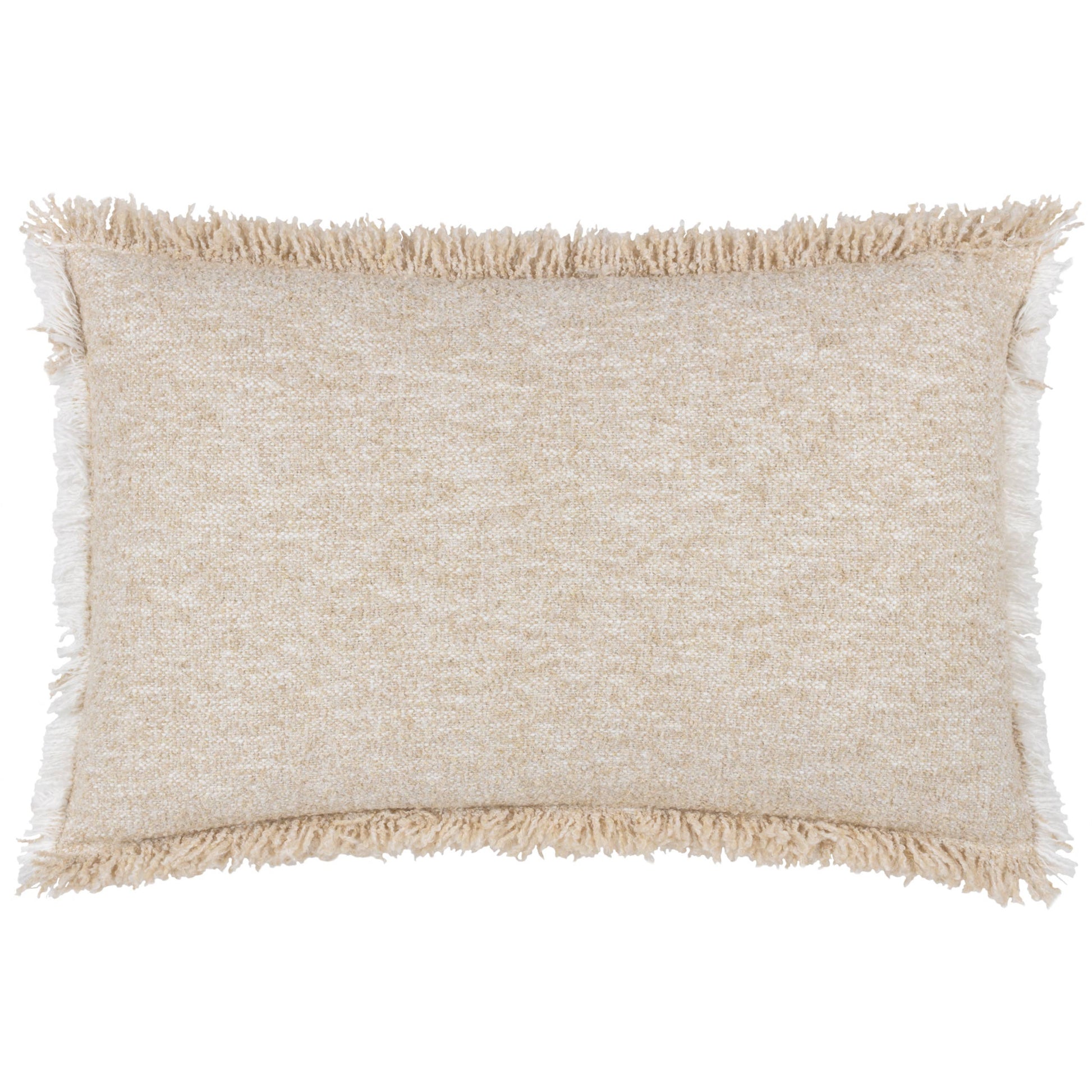 Doze Textured Cushion - Natural, Feather Filled, 40 × 60cm