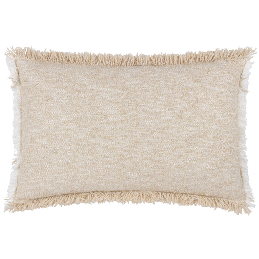 Doze Textured Cushion - Natural, Feather Filled, 40 × 60cm