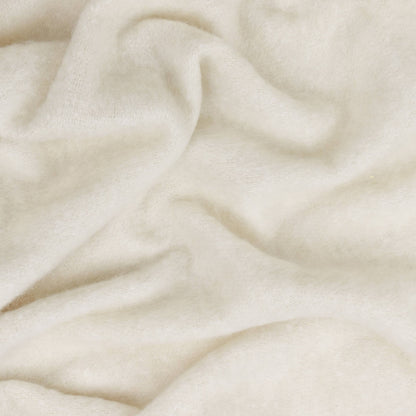 Cozy Woven Tasselled Throw - Ecru, 140 × 180cm