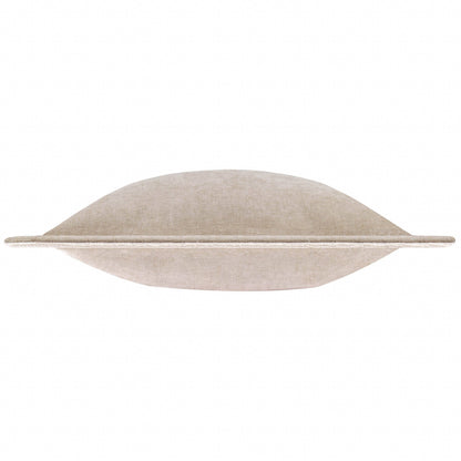 Dune Chenille Cushion - Natural, Feather Filled, 50 × 50cm